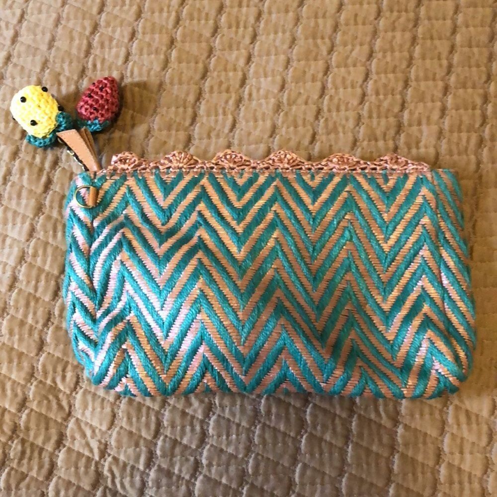 MISS ALBRIGHT GREEN ABD BROWN STRAW FRUIT CLUTCH - Picture 4 of 6